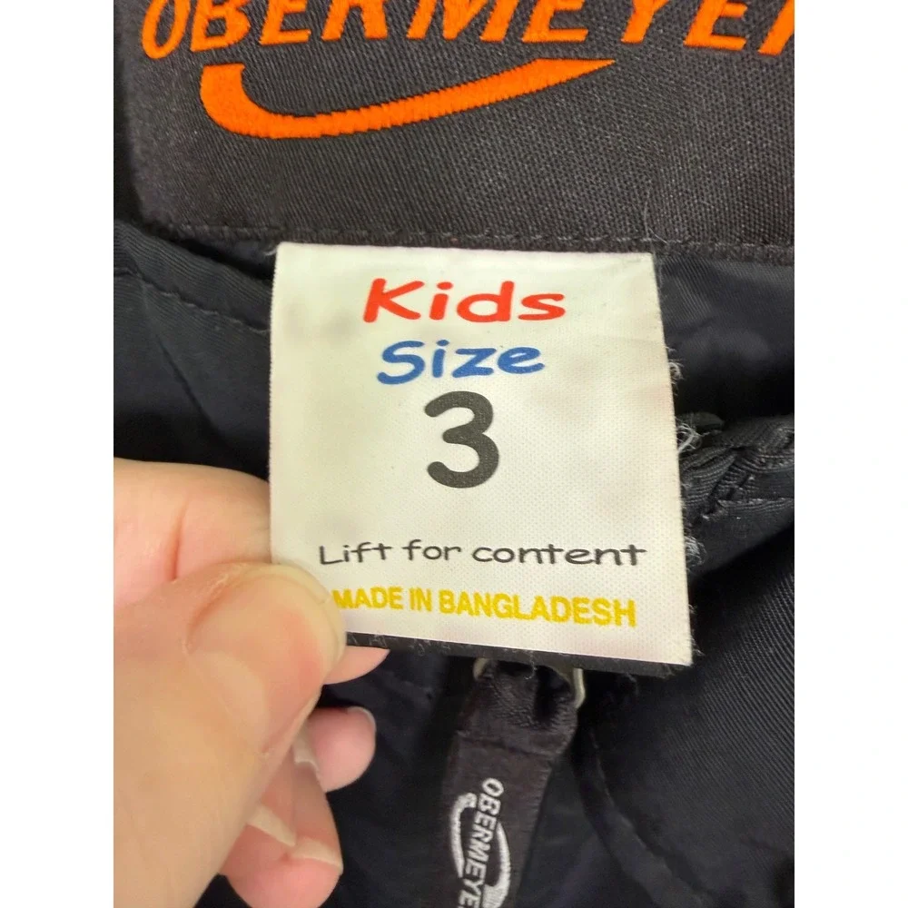 Obermeyer Kids Black HydroBlock Snow Bib Ski Pants Size 3‎